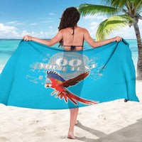 Custom Honduras Independence Day Sarong Scarlet Macaw With Orchid Flower - Wonder Print Shop