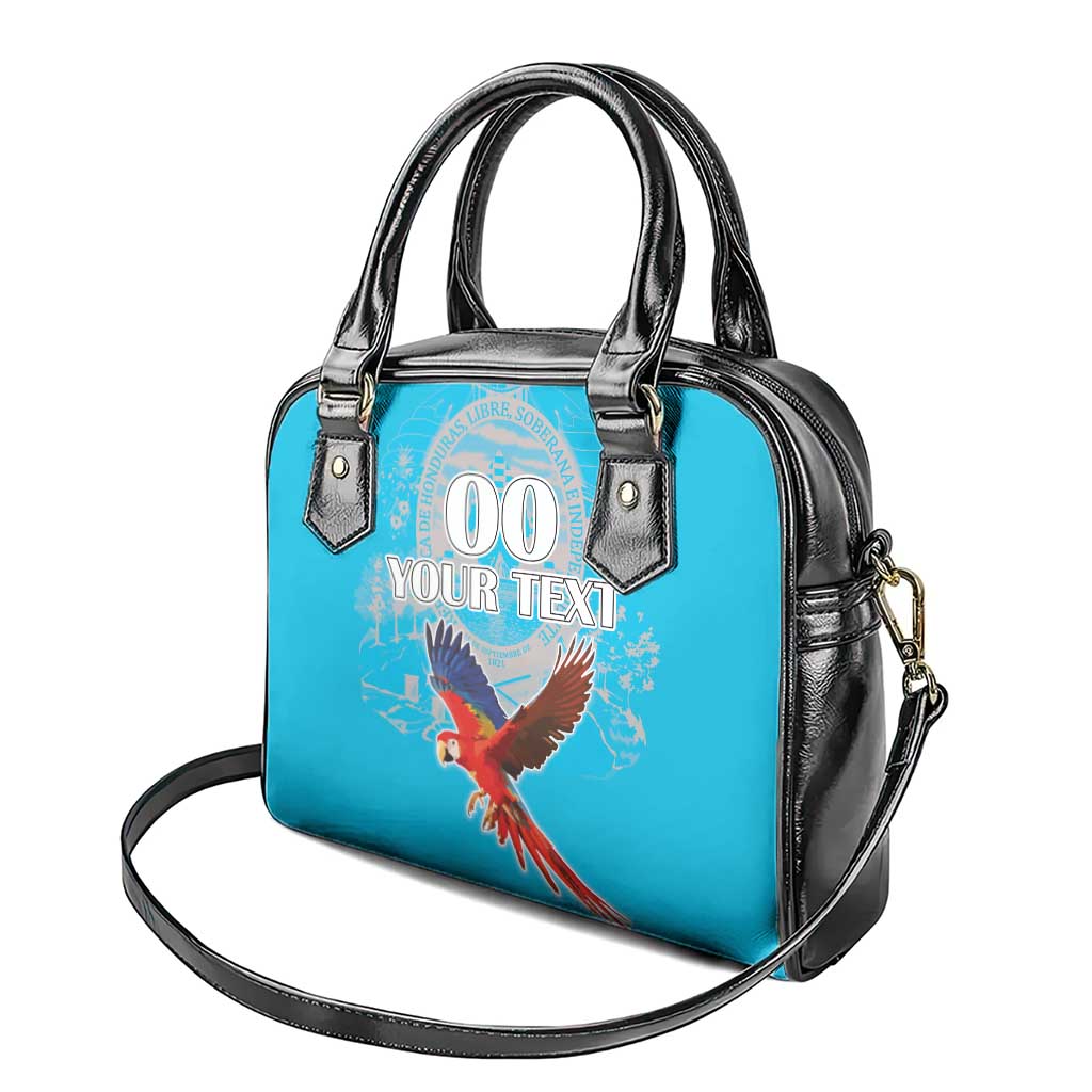 Custom Honduras Independence Day Shoulder Handbag Scarlet Macaw With Orchid Flower
