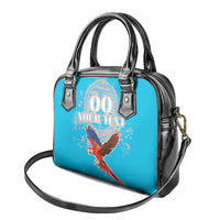 Custom Honduras Independence Day Shoulder Handbag Scarlet Macaw With Orchid Flower