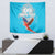 Custom Honduras Independence Day Tapestry Scarlet Macaw With Orchid Flower - Wonder Print Shop