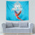 Custom Honduras Independence Day Tapestry Scarlet Macaw With Orchid Flower - Wonder Print Shop