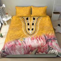 Africa Dashiki Bedding Set King Protea Floral Motif Patterns - Wonder Print Shop