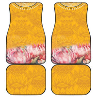 Africa Dashiki Car Mats King Protea Floral Motif Patterns - Wonder Print Shop