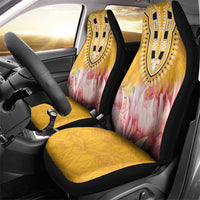 Africa Dashiki Car Seat Cover King Protea Floral Motif Patterns - Wonder Print Shop