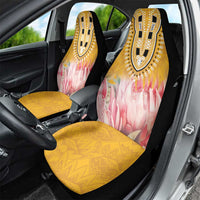Africa Dashiki Car Seat Cover King Protea Floral Motif Patterns - Wonder Print Shop
