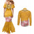 Africa Dashiki Couples Matching Mermaid Dress and Long Sleeve Button Shirt King Protea Floral Motif Patterns