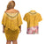 Africa Dashiki Couples Matching Off Shoulder Short Dress and Hawaiian Shirt King Protea Floral Motif Patterns - Wonder Print Shop