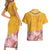 Africa Dashiki Couples Matching Short Sleeve Bodycon Dress and Hawaiian Shirt King Protea Floral Motif Patterns - Wonder Print Shop