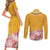 Africa Dashiki Couples Matching Short Sleeve Bodycon Dress and Long Sleeve Button Shirt King Protea Floral Motif Patterns - Wonder Print Shop
