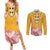 Africa Dashiki Couples Matching Summer Maxi Dress and Long Sleeve Button Shirt King Protea Floral Motif Patterns - Wonder Print Shop