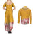 Africa Dashiki Couples Matching Summer Maxi Dress and Long Sleeve Button Shirt King Protea Floral Motif Patterns - Wonder Print Shop