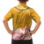 Africa Dashiki Family Matching Off Shoulder Short Dress and Hawaiian Shirt King Protea Floral Motif Patterns - Wonder Print Shop