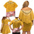 Africa Dashiki Family Matching Off Shoulder Short Dress and Hawaiian Shirt King Protea Floral Motif Patterns - Wonder Print Shop