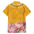 Africa Dashiki Family Matching Off Shoulder Short Dress and Hawaiian Shirt King Protea Floral Motif Patterns - Wonder Print Shop