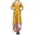 Africa Dashiki Family Matching Summer Maxi Dress and Hawaiian Shirt King Protea Floral Motif Patterns - Wonder Print Shop