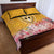Africa Dashiki Quilt Bed Set King Protea Floral Motif Patterns - Wonder Print Shop