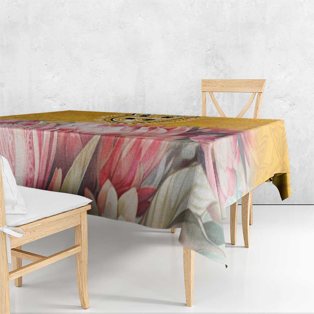 Africa Dashiki Tablecloth King Protea Floral Motif Patterns - Wonder Print Shop
