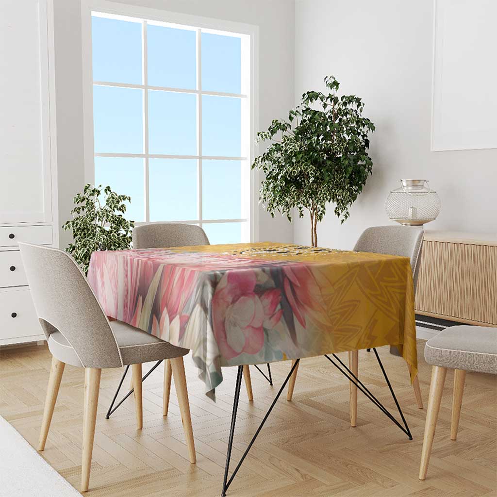 Africa Dashiki Tablecloth King Protea Floral Motif Patterns - Wonder Print Shop