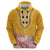 Africa Dashiki Zip Hoodie King Protea Floral Motif Patterns - Wonder Print Shop