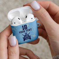 Custom Yorkshire Viking Spirit AirPods Case White Rose of York Blue Version - Wonder Print Shop