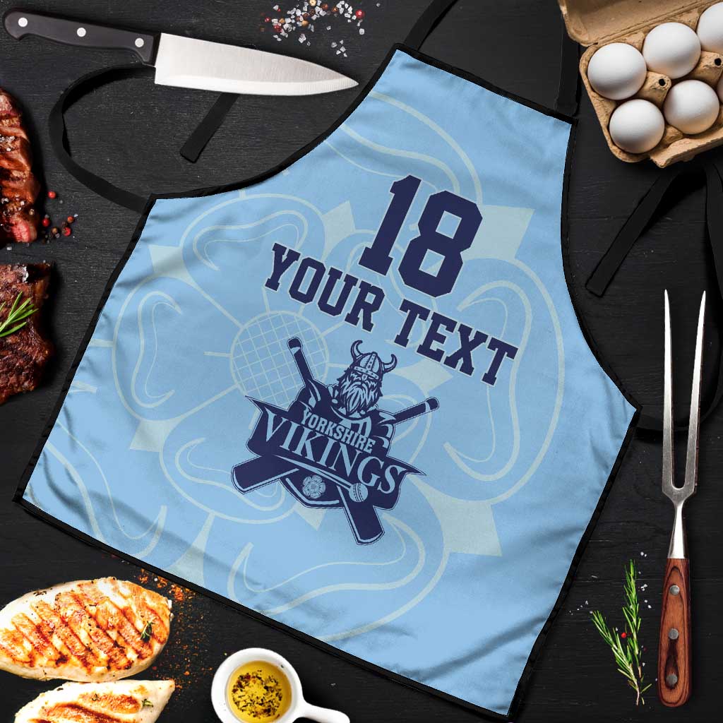 Custom Yorkshire Viking Spirit Apron White Rose of York Blue Version - Wonder Print Shop
