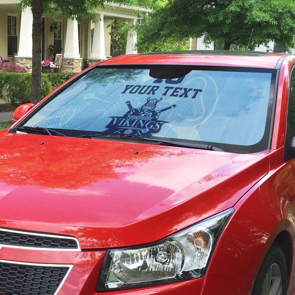 Custom Yorkshire Viking Spirit Auto Sun Shade White Rose of York Blue Version - Wonder Print Shop