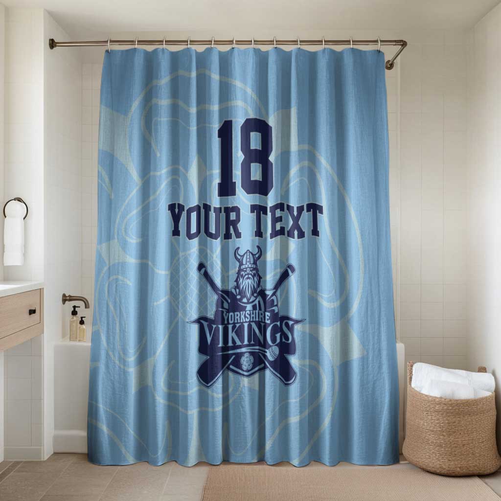 Custom Yorkshire Viking Spirit Bathroom Set White Rose of York Blue Version - Wonder Print Shop