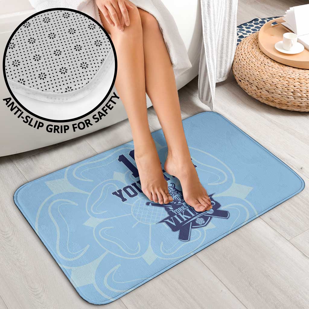 Custom Yorkshire Viking Spirit Bathroom Set White Rose of York Blue Version - Wonder Print Shop