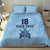 Custom Yorkshire Viking Spirit Bedding Set White Rose of York Blue Version - Wonder Print Shop