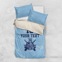 Custom Yorkshire Viking Spirit Bedding Set White Rose of York Blue Version - Wonder Print Shop