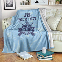 Custom Yorkshire Viking Spirit Blanket White Rose of York Blue Version - Wonder Print Shop