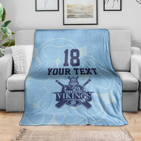 Custom Yorkshire Viking Spirit Blanket White Rose of York Blue Version - Wonder Print Shop