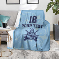 Custom Yorkshire Viking Spirit Blanket White Rose of York Blue Version - Wonder Print Shop