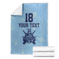 Custom Yorkshire Viking Spirit Blanket White Rose of York Blue Version - Wonder Print Shop