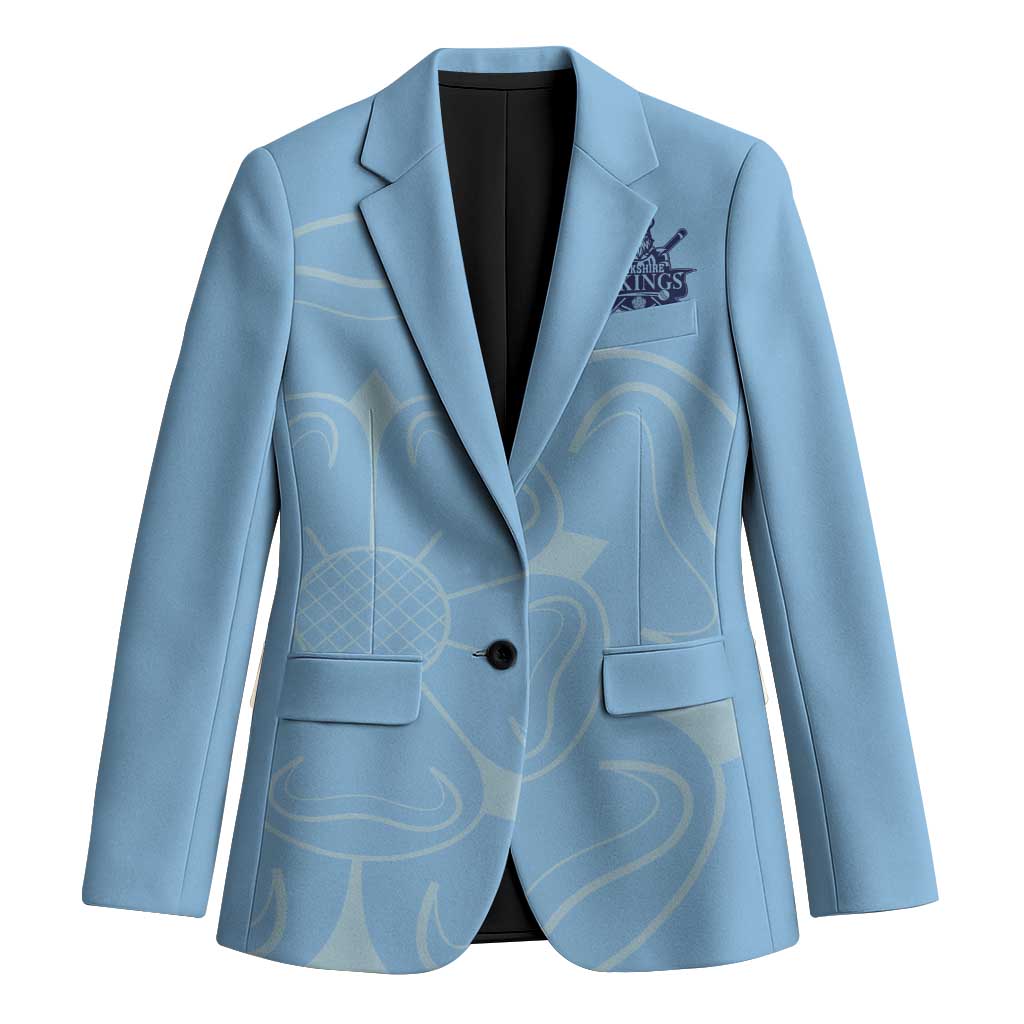 Custom Yorkshire Viking Spirit Blazer White Rose of York Blue Version - Wonder Print Shop