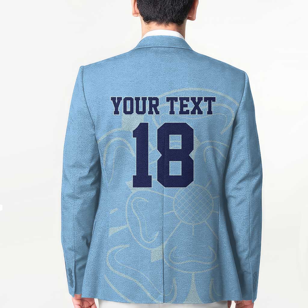 Custom Yorkshire Viking Spirit Blazer White Rose of York Blue Version - Wonder Print Shop