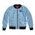 Custom Yorkshire Viking Spirit Bomber Jacket White Rose of York Blue Version - Wonder Print Shop