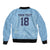 Custom Yorkshire Viking Spirit Bomber Jacket White Rose of York Blue Version - Wonder Print Shop