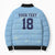 Custom Yorkshire Viking Spirit Bomber Puffer Jacket White Rose of York Blue Version - Wonder Print Shop