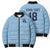 Custom Yorkshire Viking Spirit Bomber Puffer Jacket White Rose of York Blue Version - Wonder Print Shop
