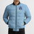 Custom Yorkshire Viking Spirit Bomber Puffer Jacket White Rose of York Blue Version - Wonder Print Shop