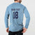 Custom Yorkshire Viking Spirit Button Sweatshirt White Rose of York Blue Version - Wonder Print Shop