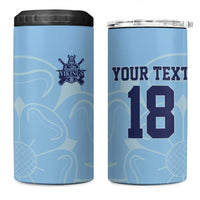 Custom Yorkshire Viking Spirit 4 in 1 Can Cooler Tumbler White Rose of York Blue Version - Wonder Print Shop