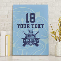 Custom Yorkshire Viking Spirit Canvas Wall Art White Rose of York Blue Version - Wonder Print Shop