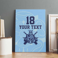 Custom Yorkshire Viking Spirit Canvas Wall Art White Rose of York Blue Version - Wonder Print Shop