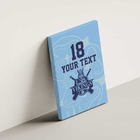 Custom Yorkshire Viking Spirit Canvas Wall Art White Rose of York Blue Version - Wonder Print Shop