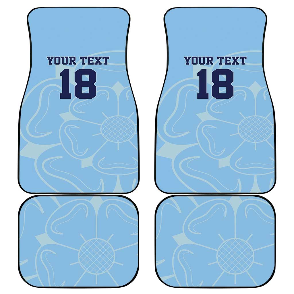 Custom Yorkshire Viking Spirit Car Mats White Rose of York Blue Version - Wonder Print Shop