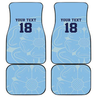 Custom Yorkshire Viking Spirit Car Mats White Rose of York Blue Version - Wonder Print Shop