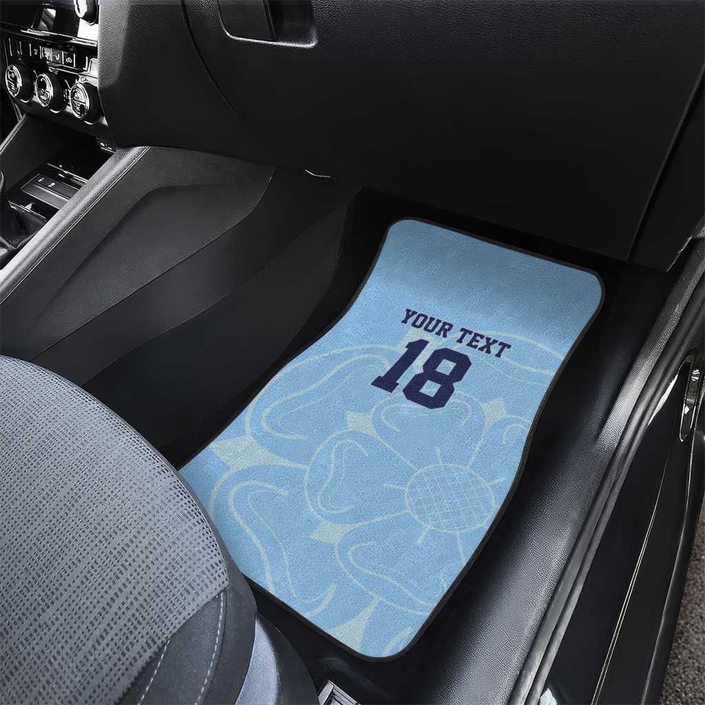 Custom Yorkshire Viking Spirit Car Mats White Rose of York Blue Version - Wonder Print Shop