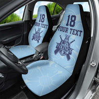 Custom Yorkshire Viking Spirit Car Seat Cover White Rose of York Blue Version - Wonder Print Shop